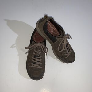 Dansko Shoes Womens 40 Brown Leather Lace Up Comfort Walking Sneakers US 9.5